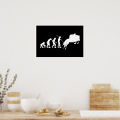 Evolutie van Equestrië van Man naar Horseback Poster (Keuken)