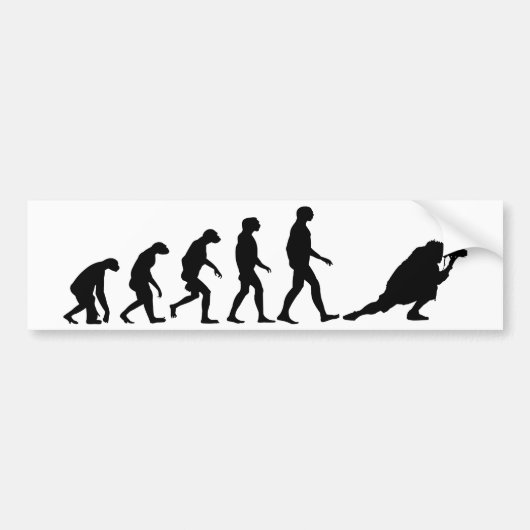 Evolutie van fotografie bumpersticker (Voorkant)