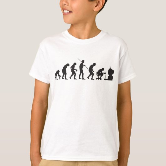 Evolutie van gamer voor videospelletjes t-shirt (Voorkant)