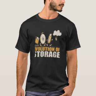 Evolutie van gegevensopslagapparaten USB Floppy Di T-shirt