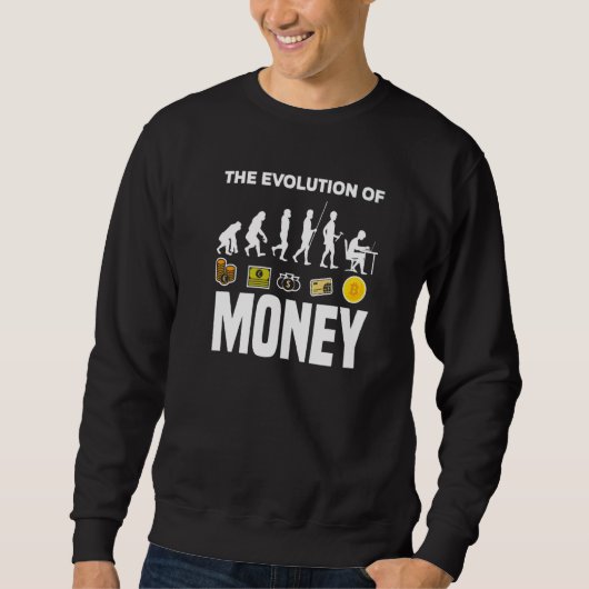 Evolutie Van Geld BTC Crypto Houder Cryptovaluta Trui (Voorkant)