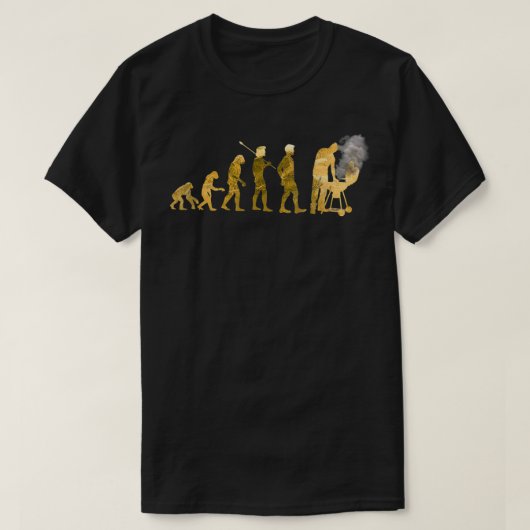 Evolutie van Grill Master BBQ Funny Grilling Famai T-shirt (Design voorkant)