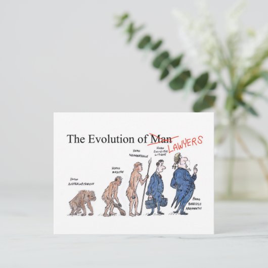 Evolutie van het briefkaart van de Man (Staand voorkant)