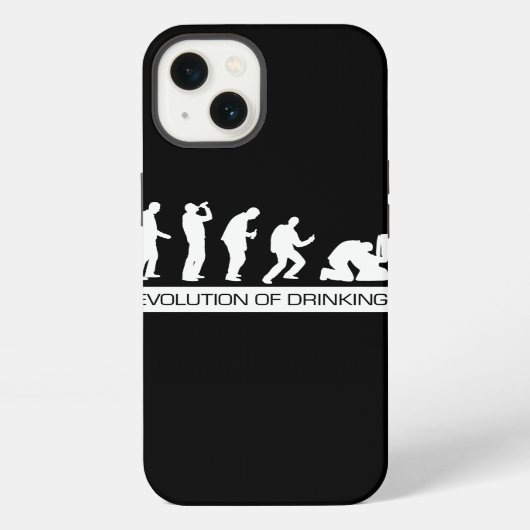 Evolutie van het Drinken iPhone Hoesje (Achterkant)