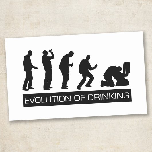 Evolutie van het Drinken Rechthoekige Sticker