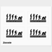 Evolutie van het Drinken Rechthoekige Sticker (Vel)