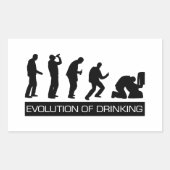 Evolutie van het Drinken Rechthoekige Sticker (Voorkant)
