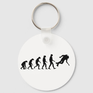 Evolutie van het duiken van scuba sleutelhanger