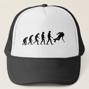 Evolutie van het duiken van scuba trucker pet