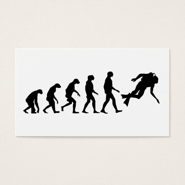 Evolutie van het duiken van scuba visitekaartjes (Voorkant)