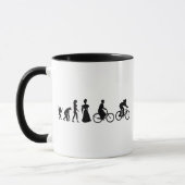 Evolutie van het fietsen van vrouwen mok (Links)