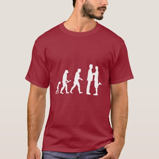 Evolutie van het homohuwelijk - t-shirt (Voorkant)