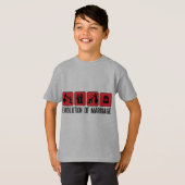 Evolutie van het huwelijk t-shirt (Voorkant volledig)