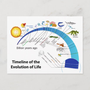 Evolutie van het leven op het diagram van de aardt briefkaart