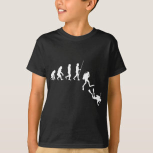 Evolutie van het Man Funny Scuba Dive T-shirt