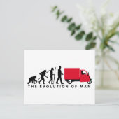Evolutie van het man Piaggio Ape mini transporter Briefkaart (Staand voorkant)