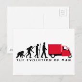 Evolutie van het man Piaggio Ape mini transporter Briefkaart (Voorkant / Achterkant)