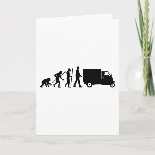 Evolutie van het man Piaggio Ape mini transporter Kaart (Voorkant)