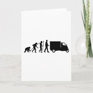 Evolutie van het man Piaggio Ape mini transporter Kaart