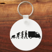 Evolutie van het man Piaggio Ape mini transporter Sleutelhanger (Voorkant)