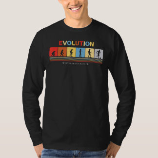 Evolutie van het menselijke voetgangersspel van 70 t-shirt