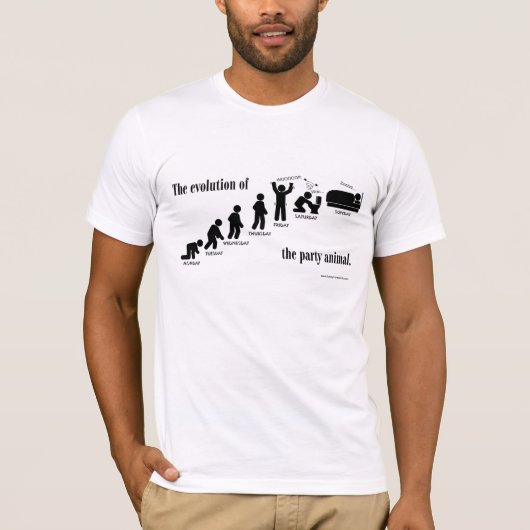 Evolutie van het partijdier t-shirt (Voorkant)