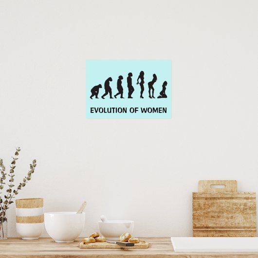 Evolutie van het vrouwelijke Poster (Keuken)