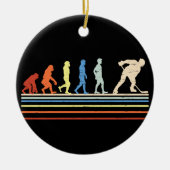 Evolutie van Hockey Keramisch Ornament (Voorkant)