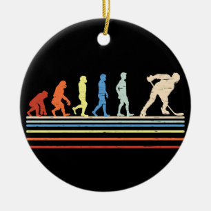 Evolutie van Hockey Keramisch Ornament