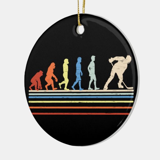 Evolutie van Hockey Keramisch Ornament (Links)