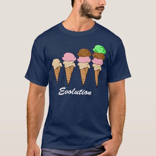 Evolutie van ijskap t-shirt (Voorkant)