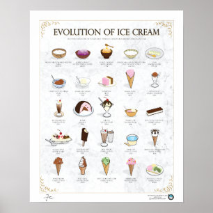 EVOLUTIE VAN IJSSCHEMA, LICHT, 16 X20" POSTER