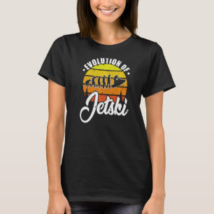 Evolutie van Jet Ski Retro Water Sport Club Skiin T-shirt