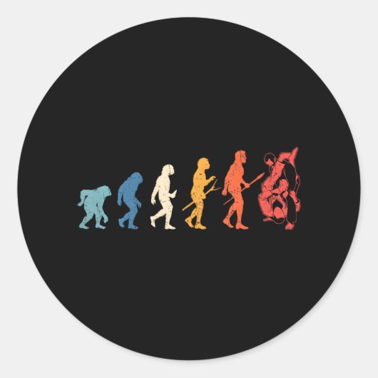 Evolutie van Judo Martial Arts Lover Judoka Ronde Sticker (Voorkant)