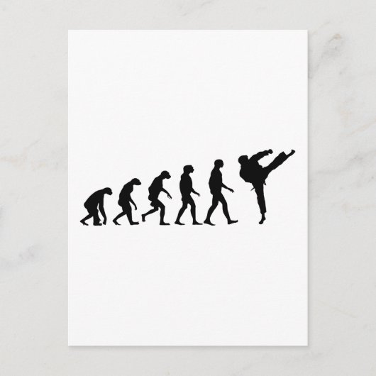 Evolutie van Karate Briefkaart (Voorkant)