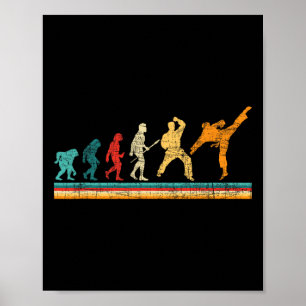 Evolutie van Karate - Martial Arts Coach Karateka Poster