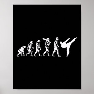 Evolutie van Karate Martial Arts Kickboksen Taekwo Poster