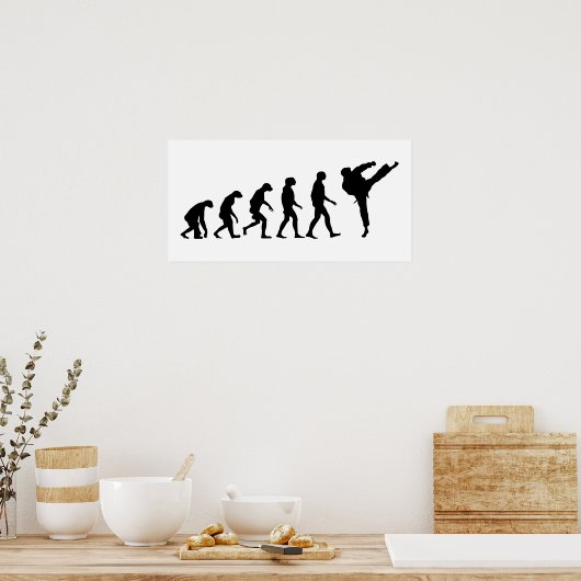 Evolutie van Karate Poster (Keuken)
