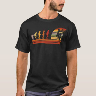 Evolutie van Klimmen Retro Vintage T-shirt