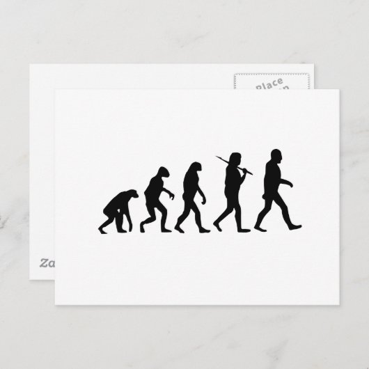 Evolutie van Man Briefkaart (Voorkant / Achterkant)