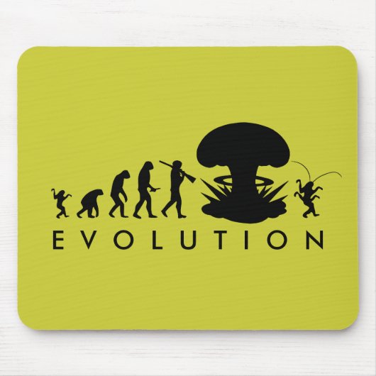 Evolutie van Man & Cockroach Funny Evolution Chart Muismat (Voorkant)