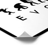 Evolutie van Man & Cockroach Funny Evolution Chart Poster (Hoek)