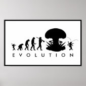 Evolutie van Man & Cockroach Funny Evolution Chart Poster (Voorkant)