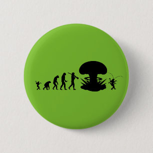 Evolutie van Man & Cockroach Funny Evolution Chart Ronde Button 5,7 Cm