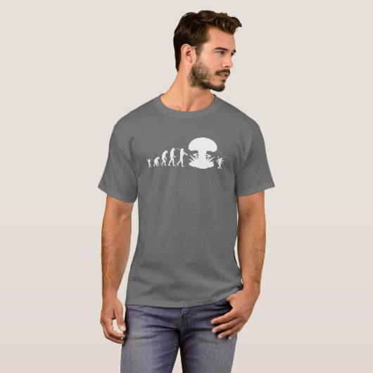 Evolutie van Man & Cockroach Funny Evolution Chart T-shirt (Voorkant volledig)