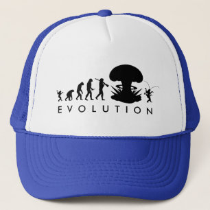 Evolutie van Man & Cockroach Funny Evolution Chart Trucker Pet