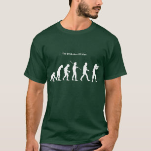 Evolutie van Man (groen) met T-shirt