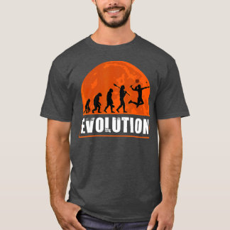 Evolutie van Man Human Badminton Evolution Girl T-shirt
