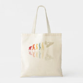 Evolutie van man Jetski Surfing used Retro  Tote Bag (Achterkant)