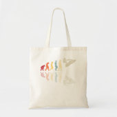 Evolutie van man Jetski Surfing used Retro Tote Bag (Voorkant)